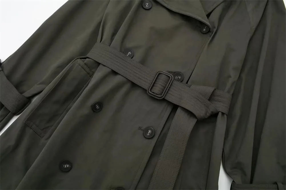 Тренч Adhdyuud Женский Длинный Однотонный, фото №5 Тренч Adhdyuud Женский Длинный Однотонный, фото №5