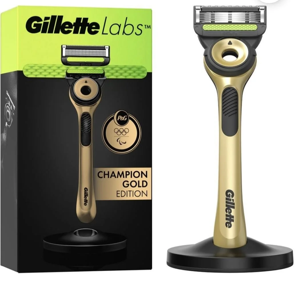 Бритва Gillette Labs Champion Gold с отшелушивающей полоской и 1 сменной кассетой, фото №1