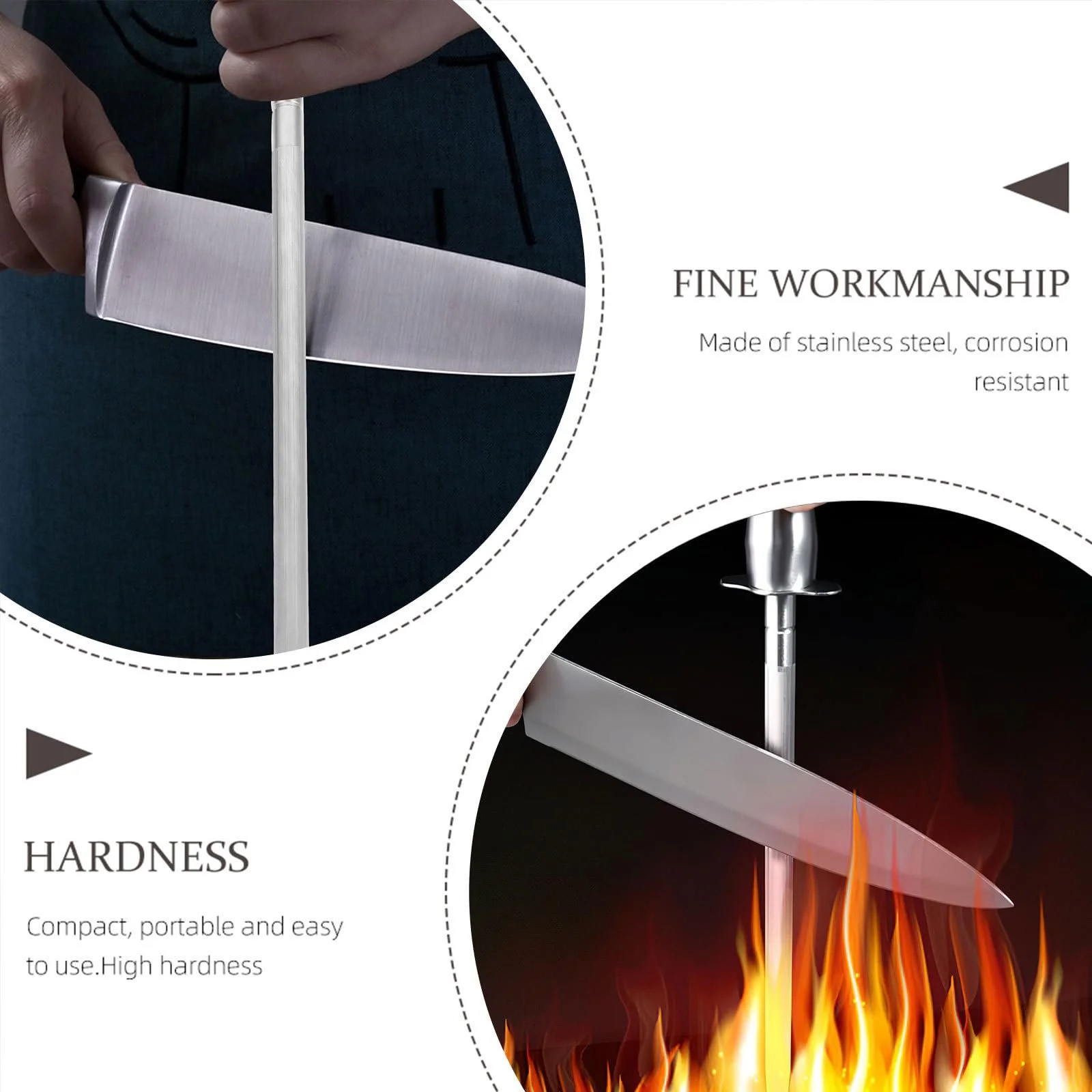 Мусат для ножів Shun нержавіюча сталь багатофункціональний ручний, фото №6