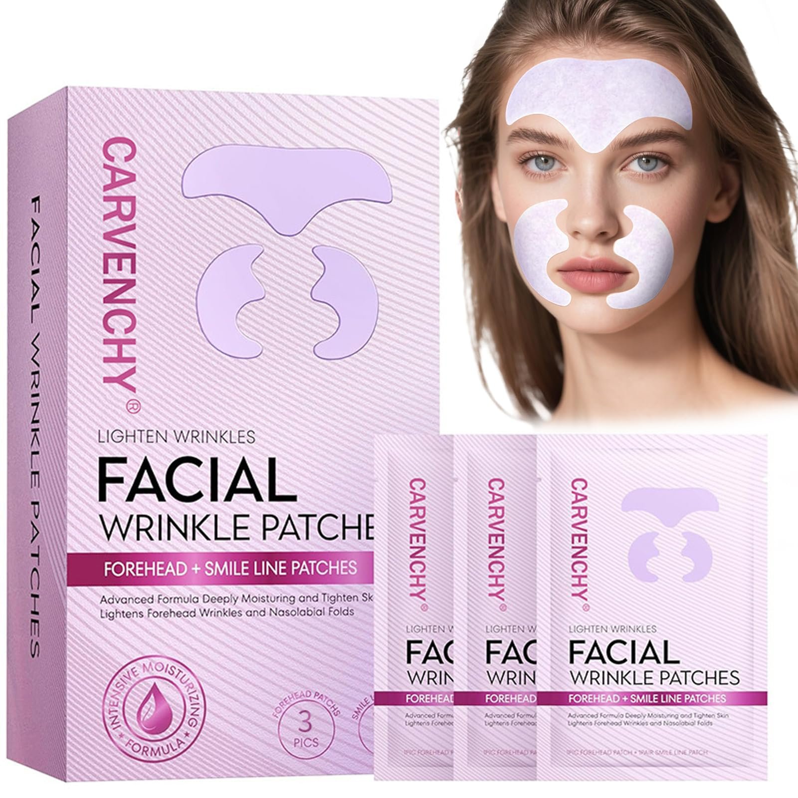 Патчи для лба от морщин, ночные, 3 шт., фото №1 Патчи для лба от морщин, ночные, 3 шт., фото №1