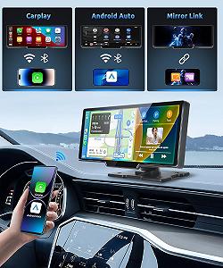 Автомагнітола Podofo A3073 / 9.3" / Сенсорна / Apple CarPlay / Android Auto / Bluetooth / GPS / USB / AUX / TF slot synthetic.ua - Фото 1