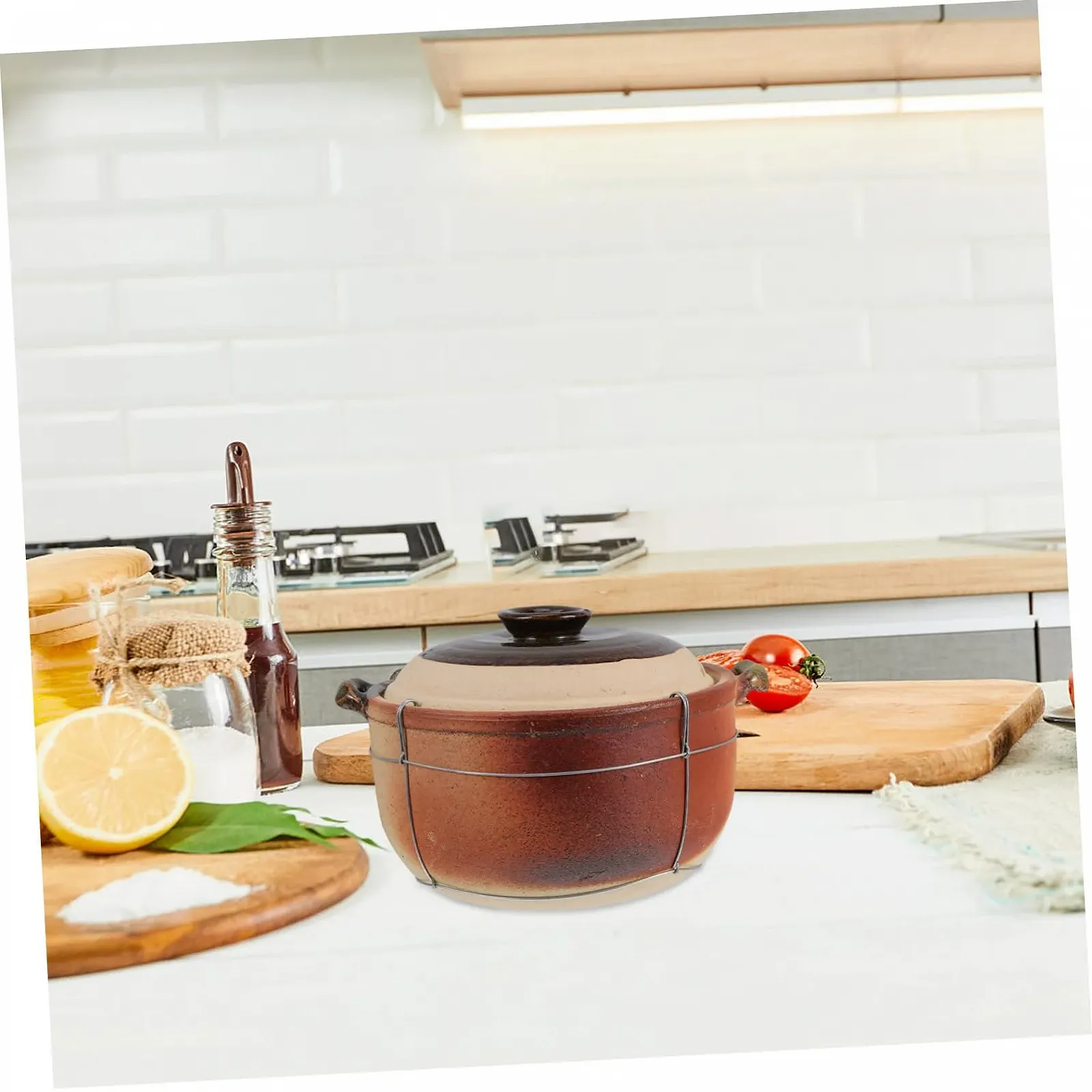 Керамический глиняный горшок Casserole Pan традиционный китайский для супов и тушения, фото №7