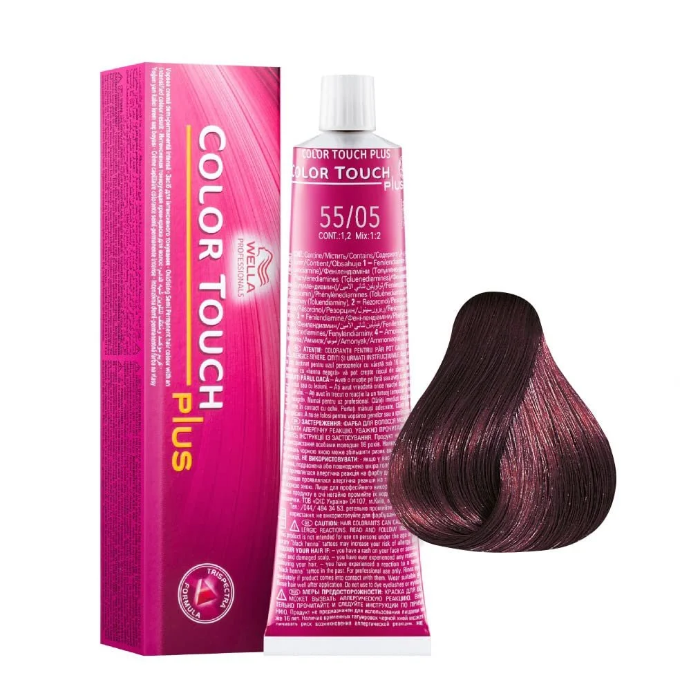 Фарба для волосся Wella Color Touch Plus 55/05 He.bra 60 мл, фото №1 Фарба для волосся Wella Color Touch Plus 55/05 He.bra 60 мл, фото №1