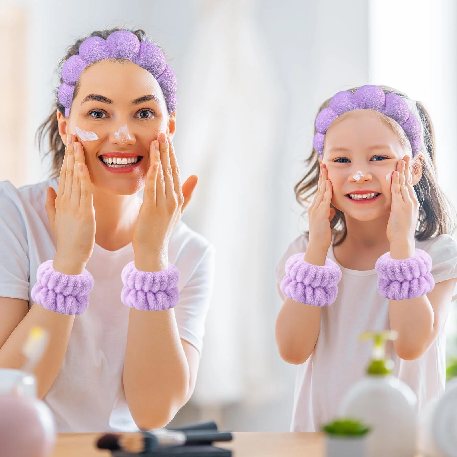 Обруч на голову та набір браслетів для спа, фото №4