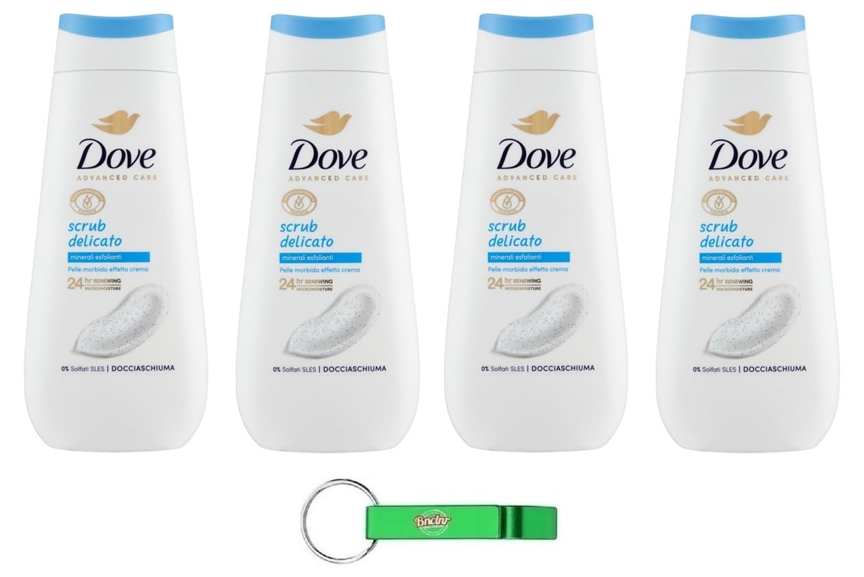 Гель для душу-скраб Dove Advanced Care Scrub Delicato з мінералами 4 x 225 мл, фото №1