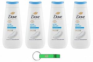 Гель для душу-скраб Dove Advanced Care Scrub Delicato з мінералами 4 x 225 мл - Фото 1