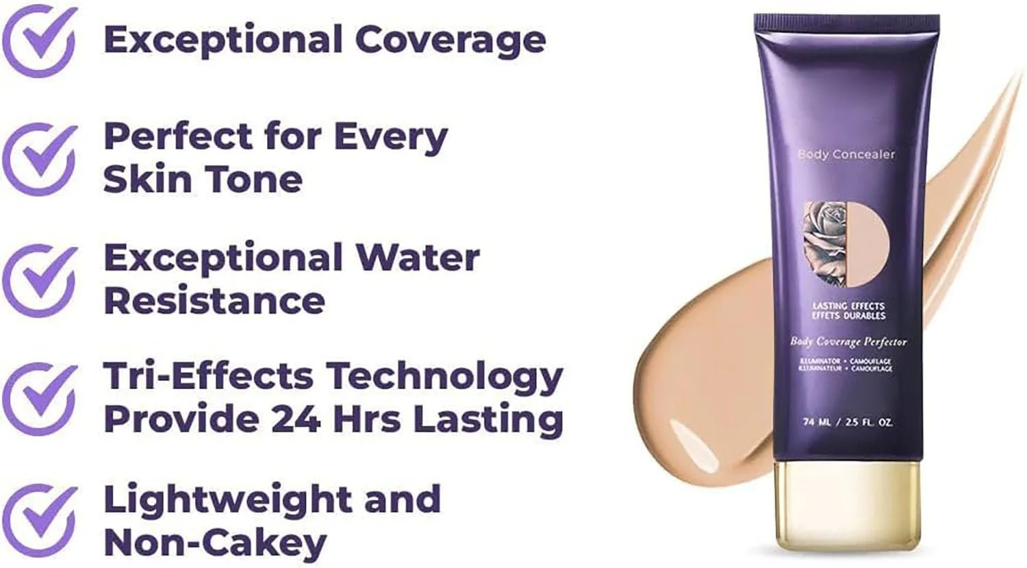 Консилер для тіла Coverpro для тіла, водостійкий, для татуювань, лосьйон, для шрамів, фото №4