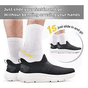 Кросівки FitVille Slip-On Без шнурків Чорний, Сірий synthetic.ua - Фото 1