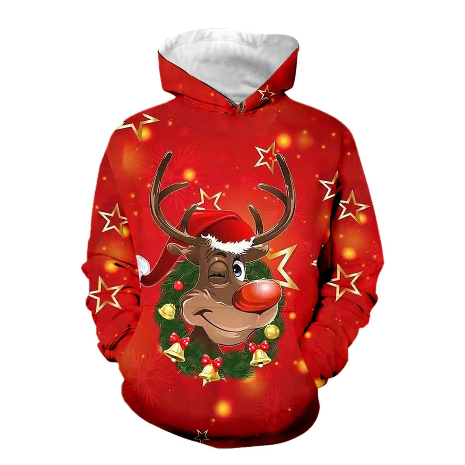 Худі Reindeer 3D Print Funny Funky Christmas Jumper для хлопчиків, фото №4 Худі Reindeer 3D Print Funny Funky Christmas Jumper для хлопчиків, фото №4