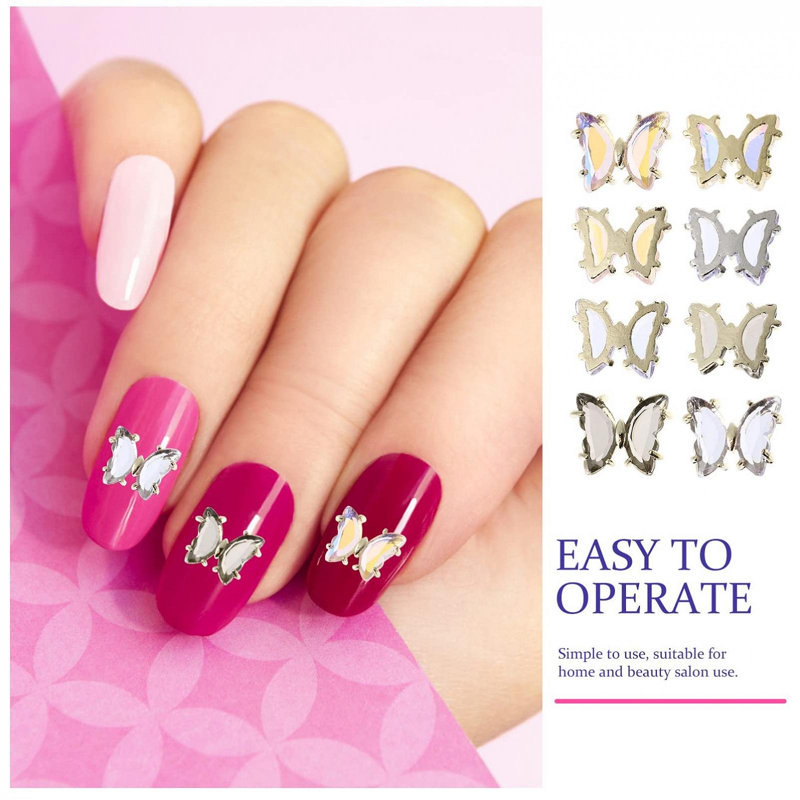 Украшения для ногтей Бабочки 3D Ipetboom 40 шт., фото №3