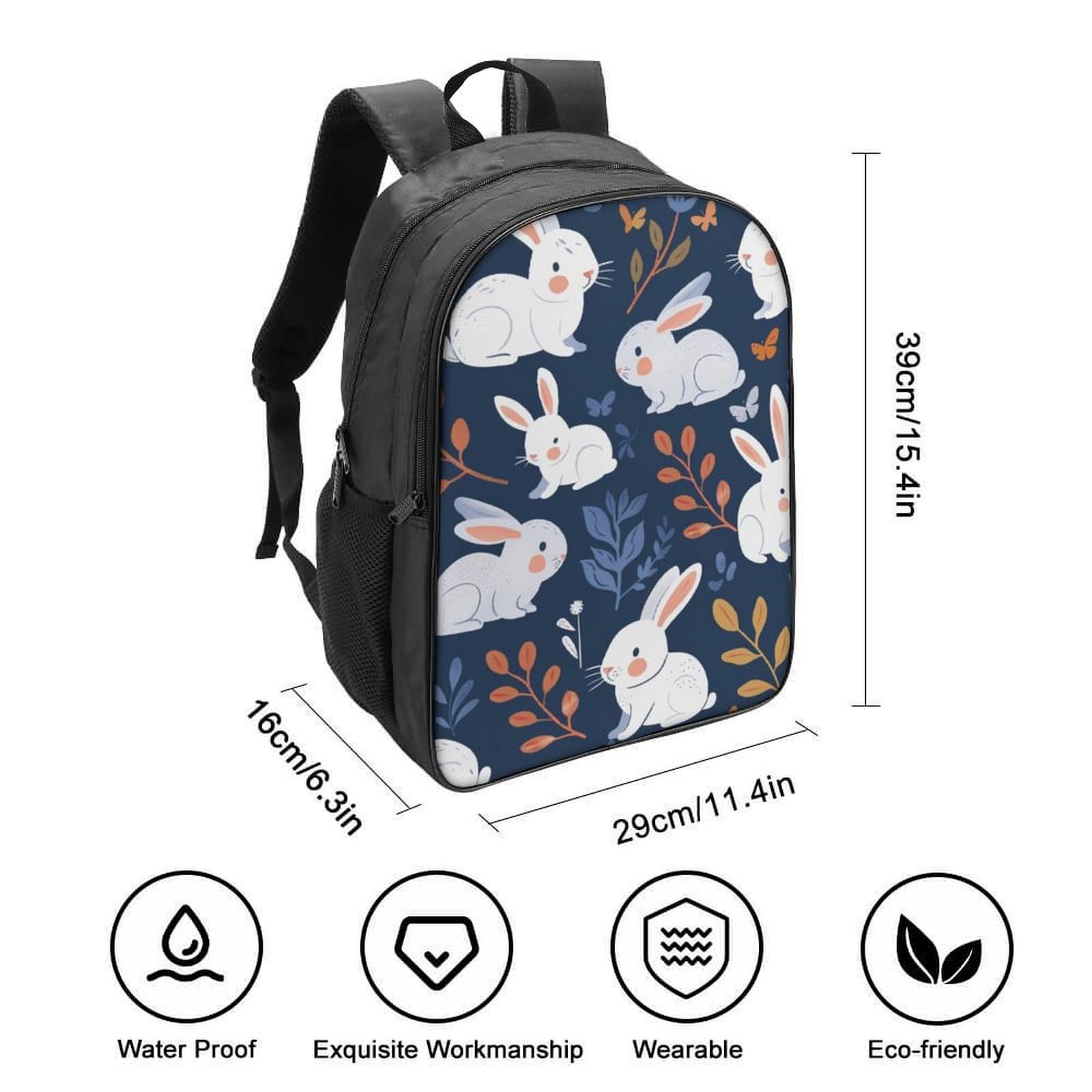 Рюкзак школьный RSIUUODNF Rabbit 40x28x16см, фото №2