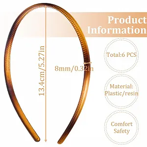 Женский обруч для волос с зубцами акулы, 6 штук synthetic.ua - Фото 1