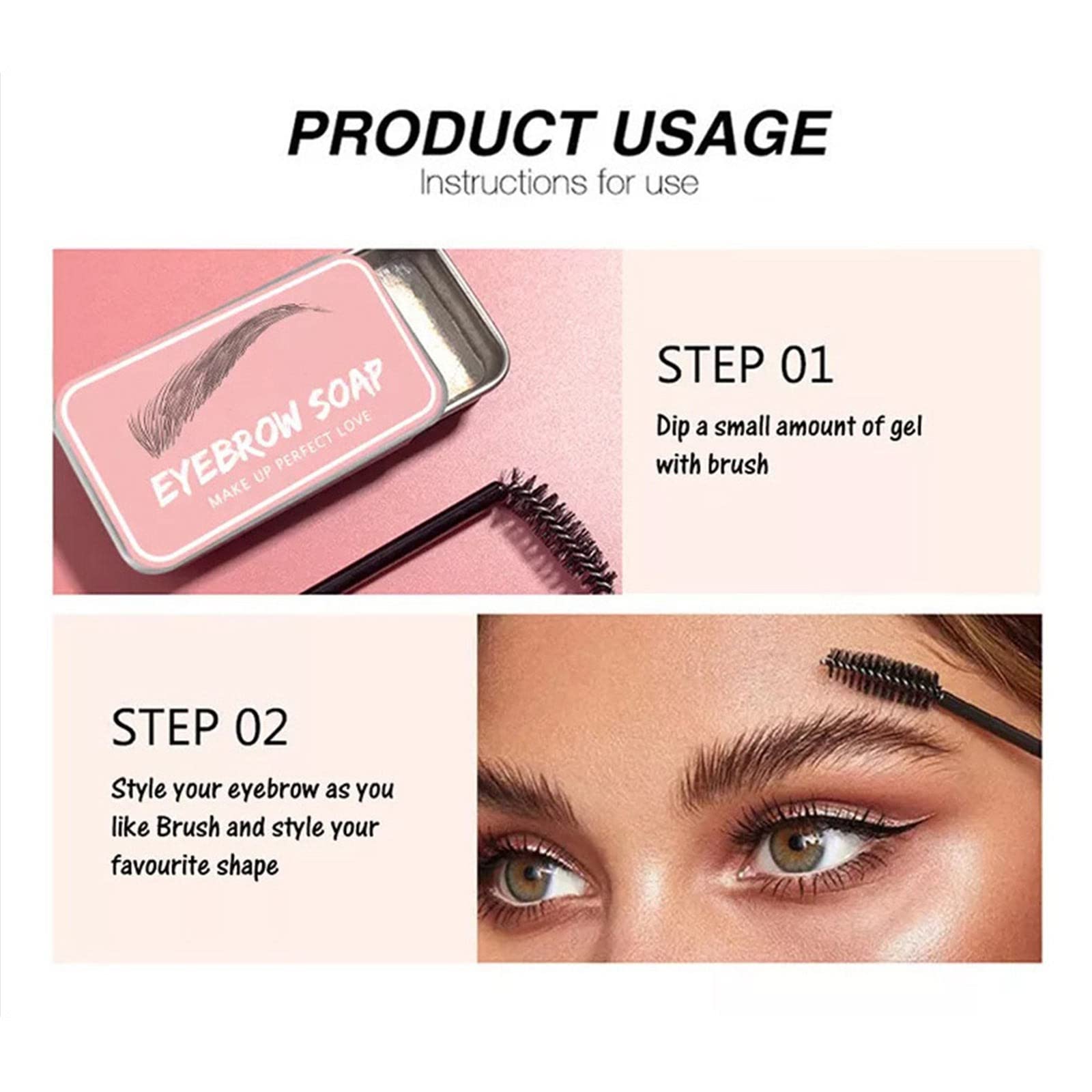 Віск для брів 4D Eyebrow Gel стійкий водонепроникний відтінок блонд, фото №4