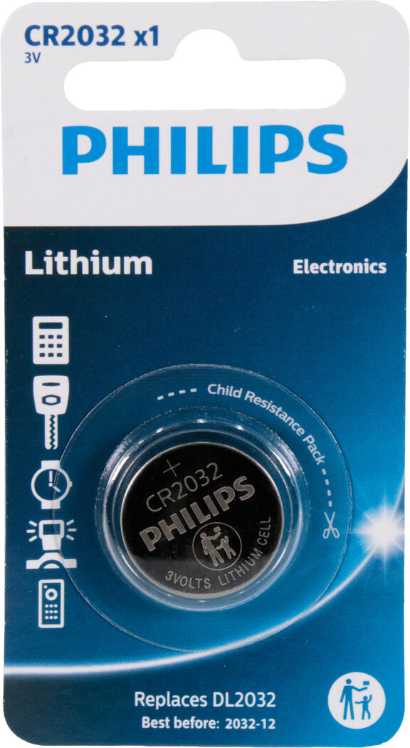 Елемент живлення Philips CR2032 3.0V CR2032/01B, фото №1