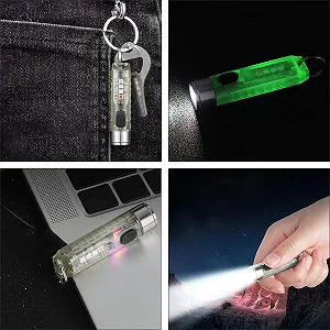 Фонарик Sosoport USB Rechargeable Маленький LED Брелок для Ключей Маленький Легкий для Кемпинга Пешего Туризма synthetic.ua - Фото 1