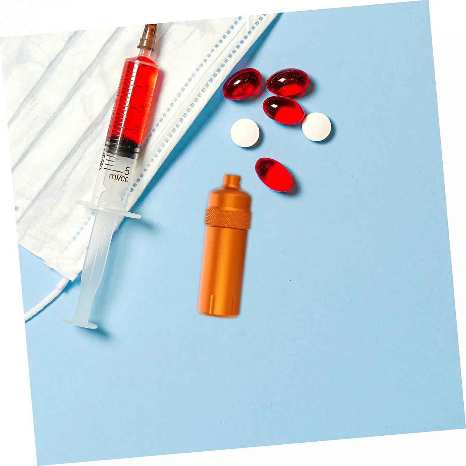 Контейнер для таблеток Sosoport, водонепроникний, тримач для ліків, дорожній, з алюмінієвого сплаву, кишеньковий футляр для таблеток для чоловіків, органайзер для ліків, фото №7