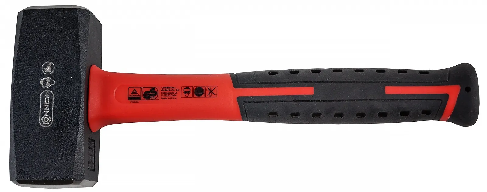 Кувалда Connex COX623150 1500 г зі скловолоконною 2K-рукояткою чорний/червоний, фото №1