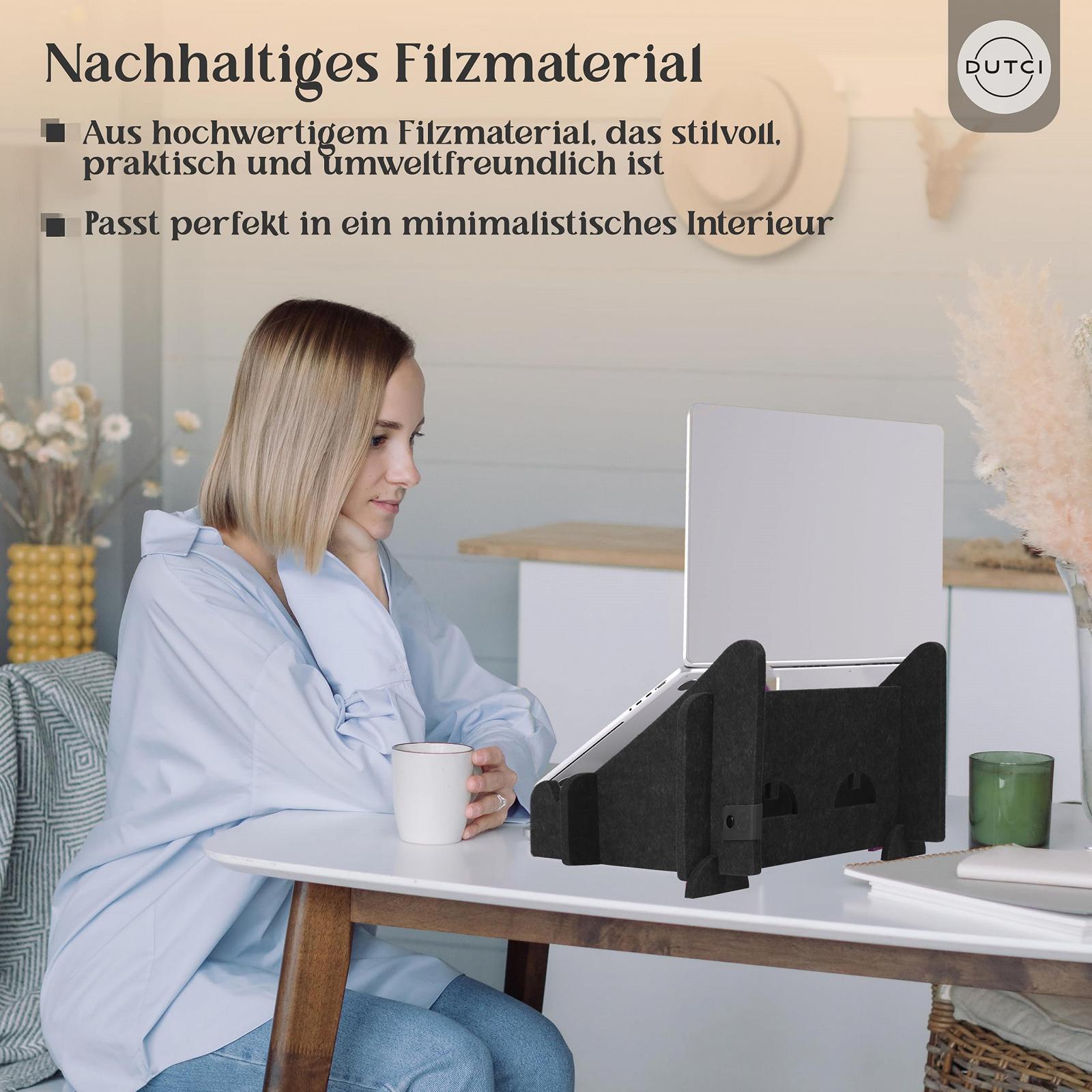 Підставка для ноутбука з екологічного фетру (перероблені ПЕТ-пляшки) DUTCI, для MacBook та ноутбуків 11-17 дюймів, фото №2