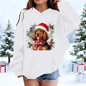 Худи Generisch Рождественский свитер Рождественский пуловер с капюшоном Рождественская тематика synthetic.ua - Фото 1