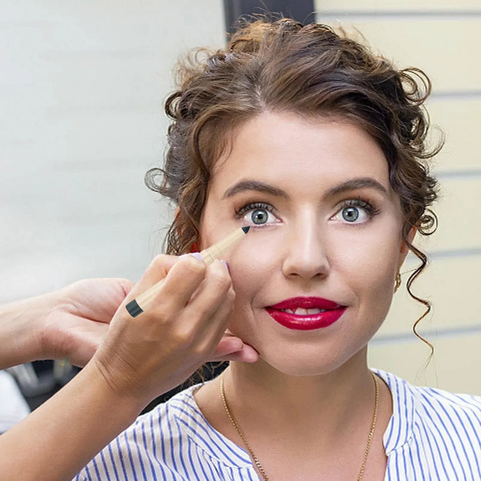 Карандаш для глаз 10 цветов, каял с блестками., фото №6