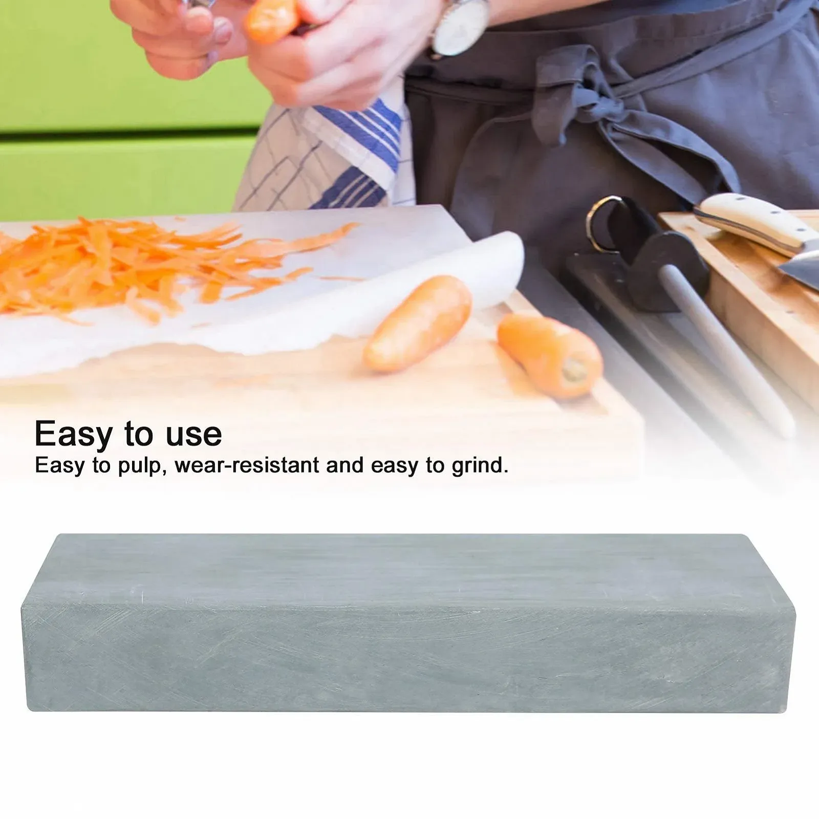 Точилка для ножей Natural Pulp Stone Масляный камень 5000 грит для кухонных и педикюрных ножей, фото №8