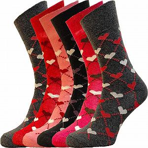 Диабетические носки 6 пар для женщин, неэластичные, из богатой хлопковой ткани, мягкие носки с нежным захватом для женщин, размер 4-7, мультипак - Фото 1