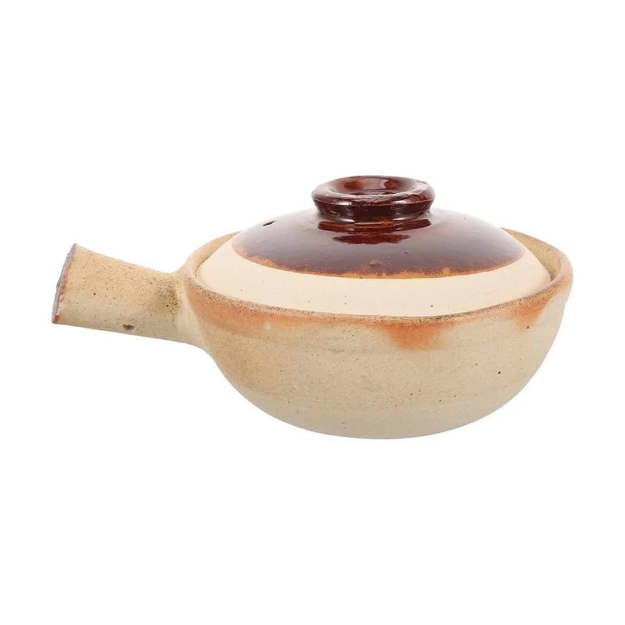 Кастрюля керамическая GALPADA с ручкой термостойкая для тушения и супов, фото №1