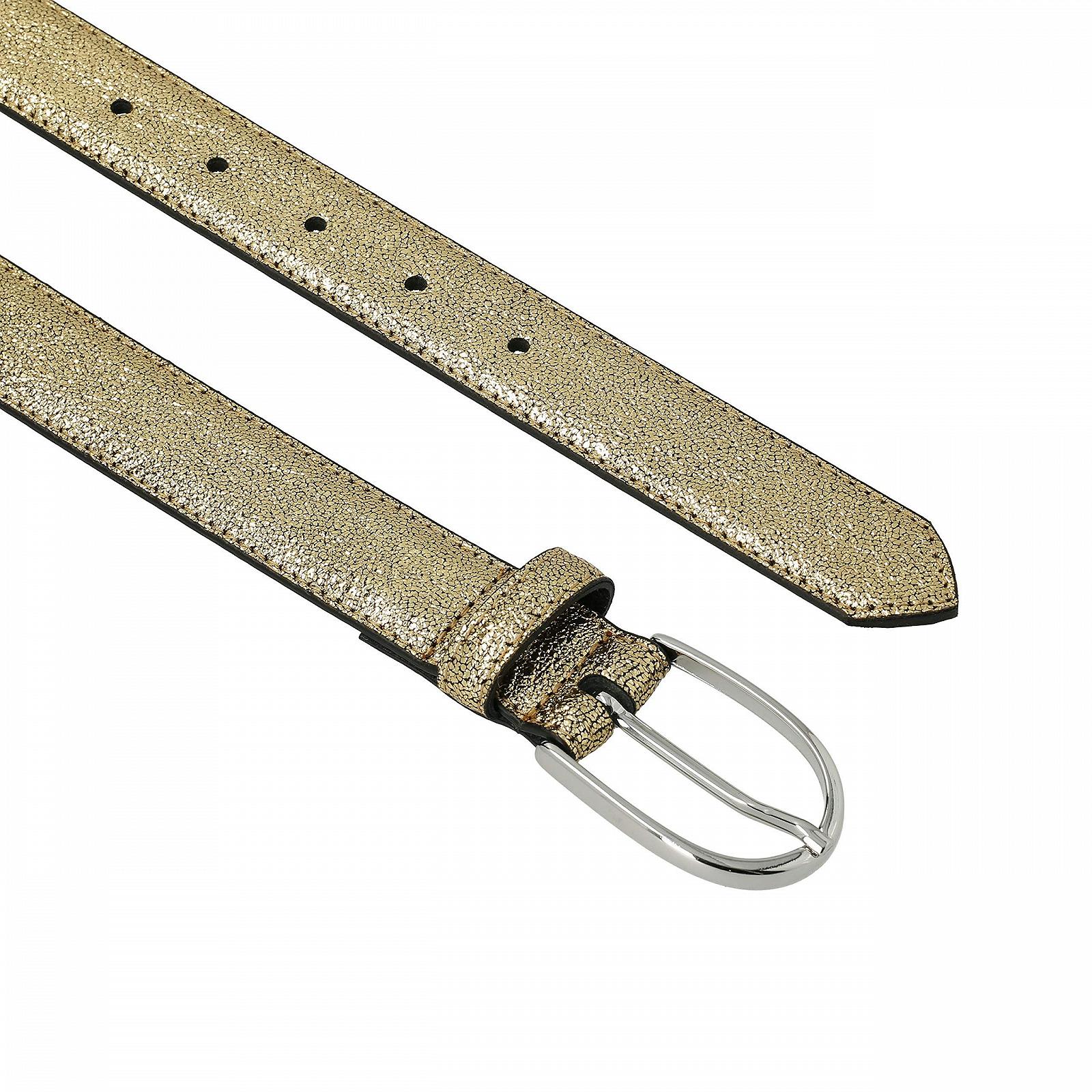 Ремінь Tamaris Accessories Жіночий Гладка Шкіра Однотонна Пряжка Звичайна посадка - золотий Однотонний, розмір: 110, фото №3