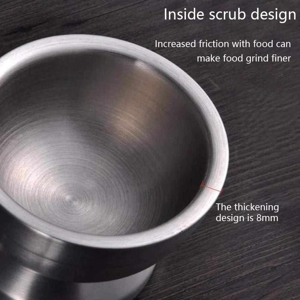 Набор двойных ступок и пестиков из нержавеющей стали для измельчения специй, фото №3 Набор двойных ступок и пестиков из нержавеющей стали для измельчения специй, фото №3