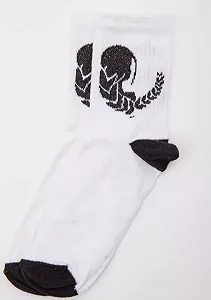 Жіночі шкарпетки білі з принтом знак Зодіаку Діва - Фото 1