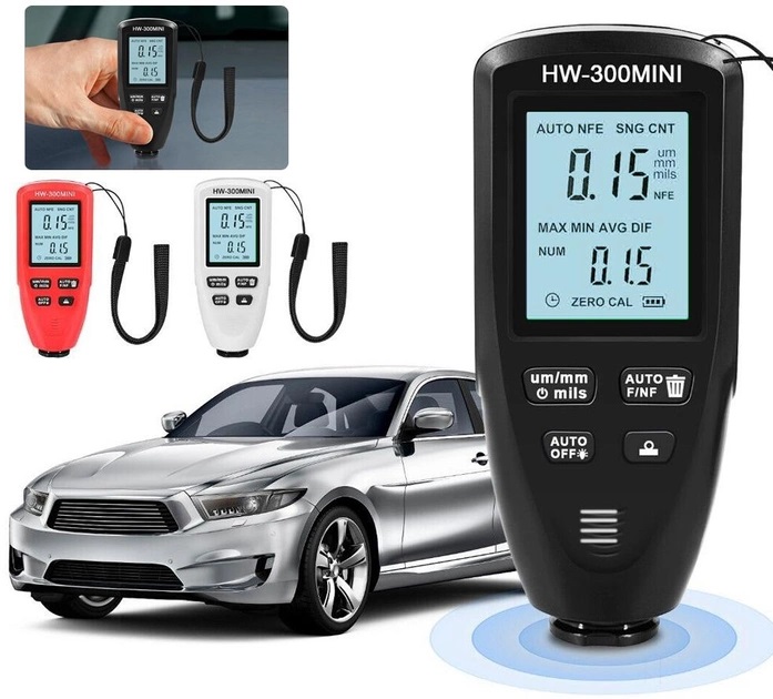 Толщиномер краски цифровой iCar HW-300 Mini 0 2000 мкм Fe и Nfe Черный 050738, фото №5 Толщиномер краски цифровой iCar HW-300 Mini 0 2000 мкм Fe и Nfe Черный 050738, фото №5