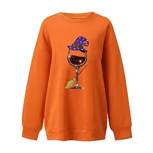 Жіночий Світшот YueYue Хелловін Гарбузи та Привиди synthetic.ua - Фото 1