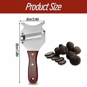 Слайсер для трюфелів Gourmeger Professional, 1 шт., нержавіюча сталь, регульований, з дерев'яною ручкою synthetic.ua - Фото 1