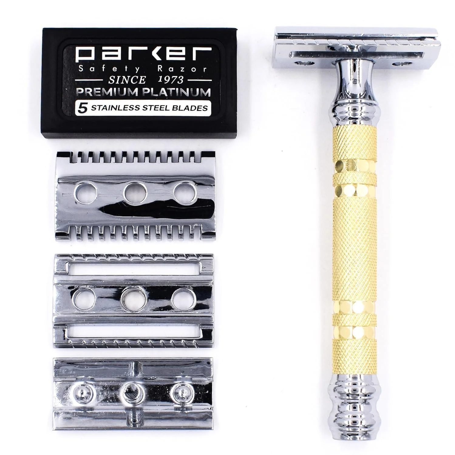 Т-образная бритва Parker Safety Razor Parker Convertible Сменная голова 5 лезвий Хром, фото №1 Т-образная бритва Parker Safety Razor Parker Convertible Сменная голова 5 лезвий Хром, фото №1