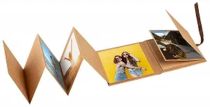 Альбом-гармошка Walther Design Leporello Коричневый 26 Фотографий 10 x 10 см synthetic.ua - Фото 1