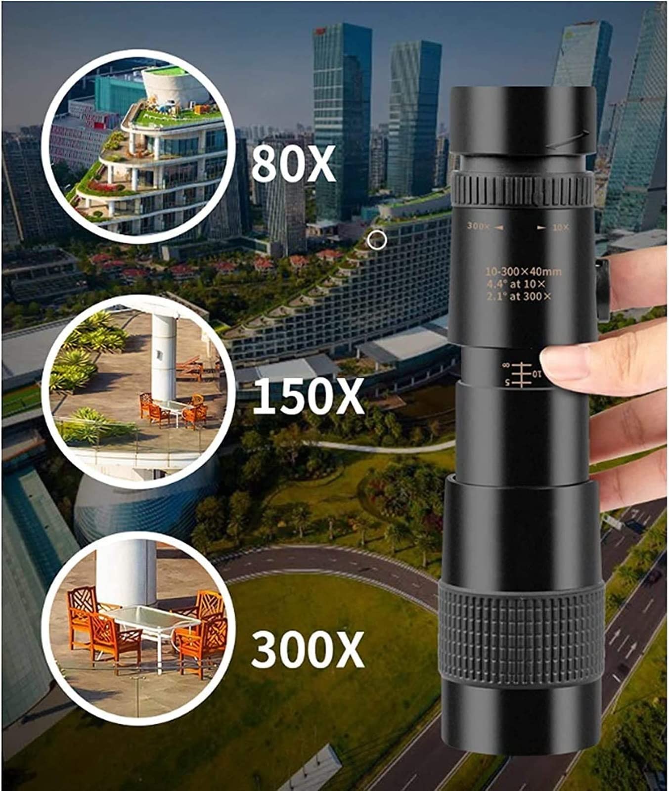 Телескоп HD 10-300X 10000 метров с триподом для смартфона, фото №5