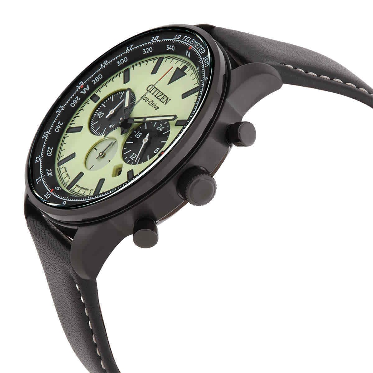 Часы Аналоговые CITIZEN CA4505-21X Мужские Кожаный Ремешок Зеленый Стандартный размер, фото №4 Часы Аналоговые CITIZEN CA4505-21X Мужские Кожаный Ремешок Зеленый Стандартный размер, фото №4
