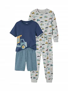 Пижама Vertbaudet Vertbaudet для мальчиков + Шорты для пижамы Строительная площадка - Фото 1