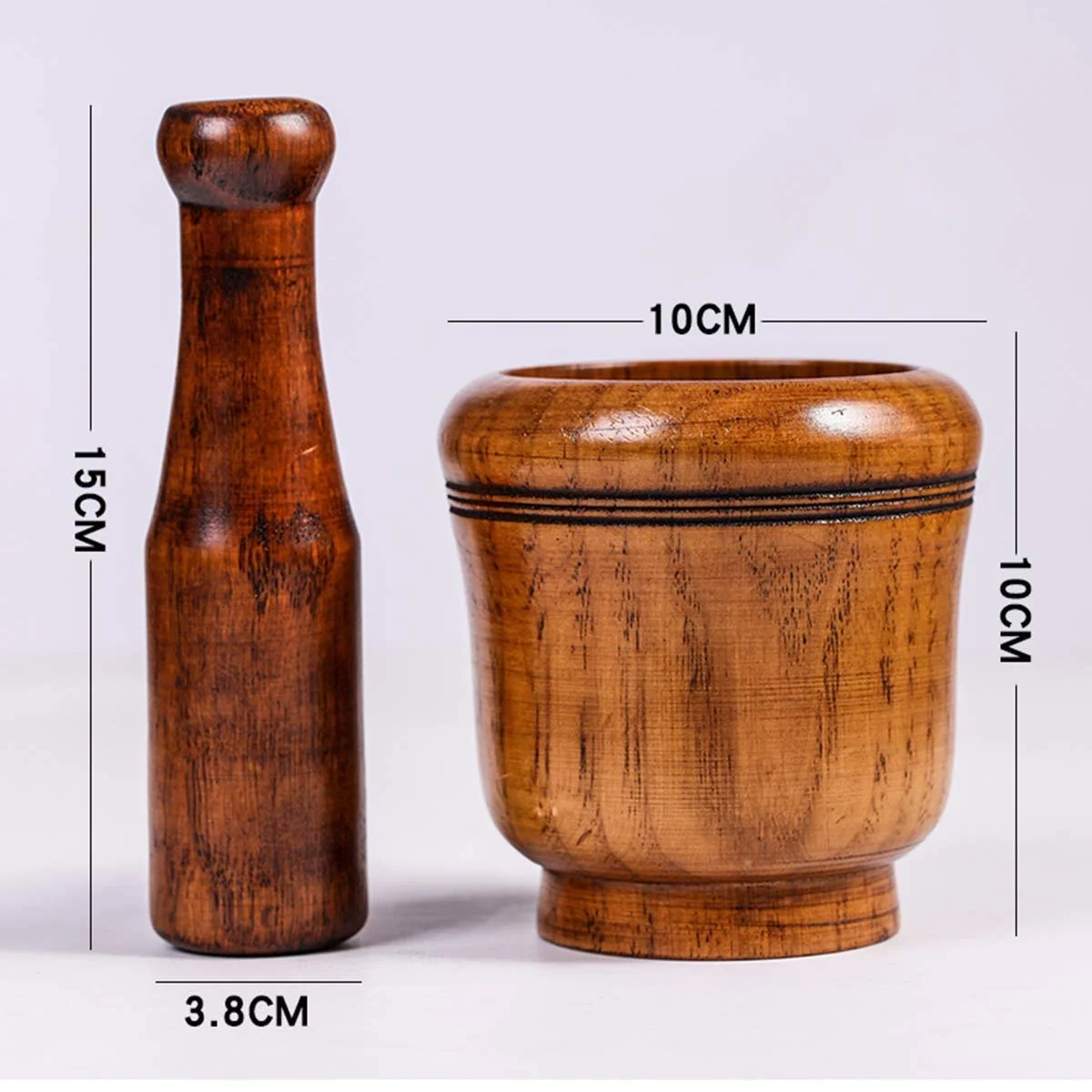 Ступка з товкачиком Масив дерева Натуральний, фото №7