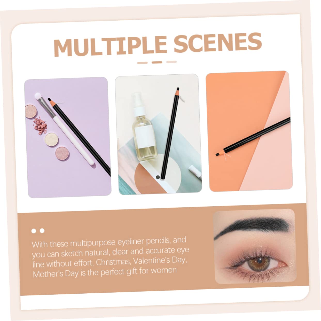 Олівець для брів Beavorty Waterproof Brown Eyeliner Makeup Tool Single Head Eyebrow, фото №2