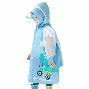 Дитячий дощовик-пончо, унісекс, водонепроникний, вітрозахисний - Фото 1