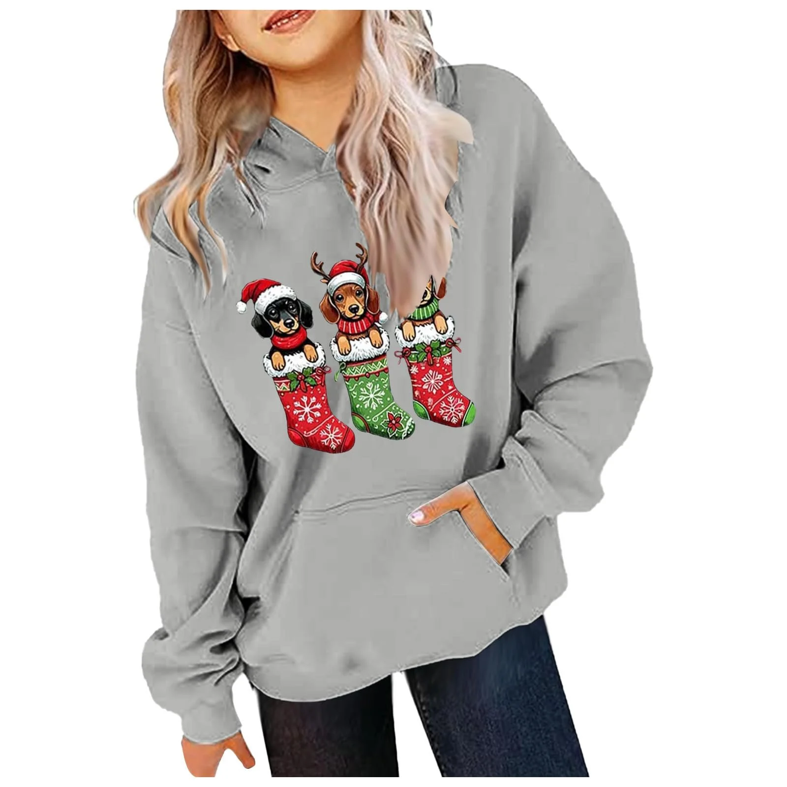 Рождественская Толстовка для Мальчиков, Забавный Рождественский Джемпер для Детей с Капюшоном, Рождественский Свитшот с 3D Принтом Оленя, Рождественская Толстовка, Рождественский Свитер, Зимняя Толстовка для Унисекс, фото №2