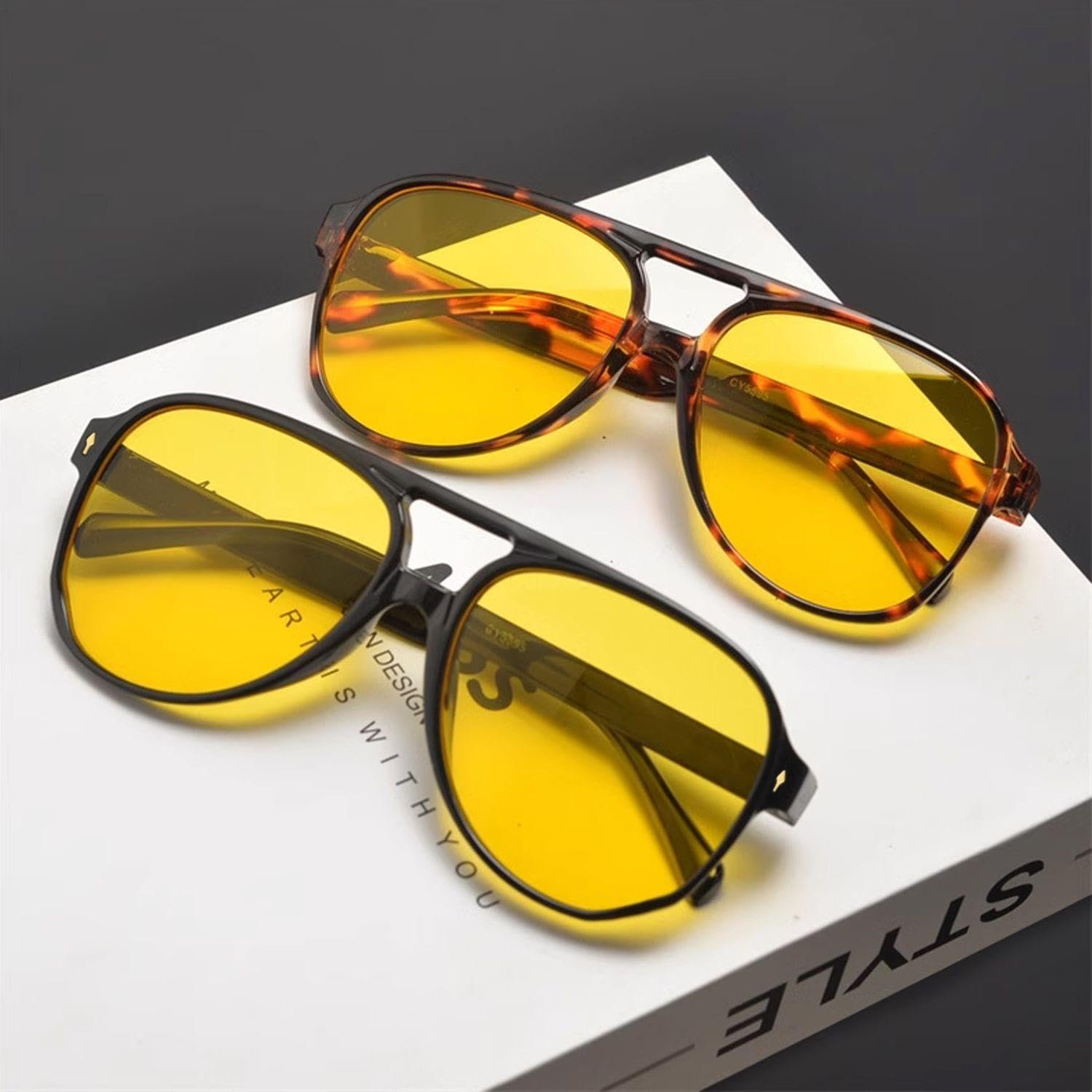 Солнцезащитные очки Ретро YSJCHEBS двойной мост поляризованный, фото №4