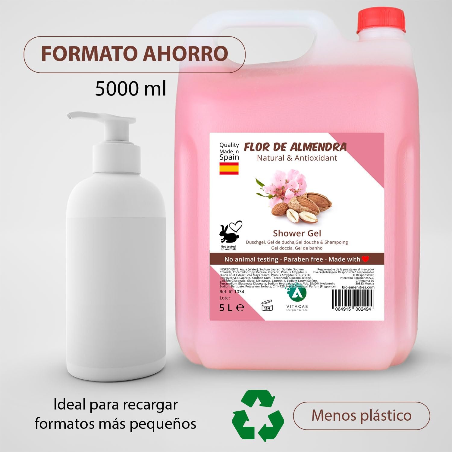 Гель для душа Канистра 5 л Миндаль увлажняющий, фото №4