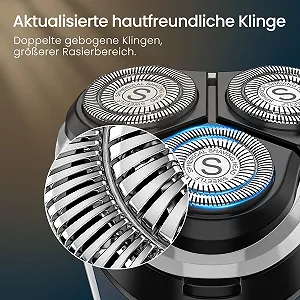 Електробритва чоловіча SweetLF 4D Rotary Heads IPX7 з LED дисплеєм synthetic.ua - Фото 1
