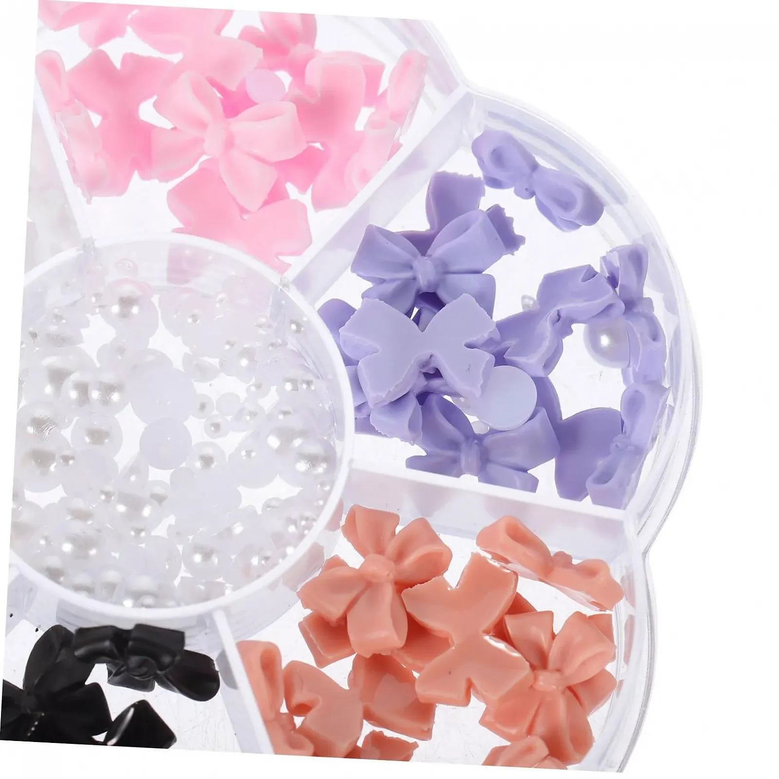 Подвеска для маникюра Healeved 1 коробка Аксессуары для ногтей Камни для ногтей Гель-лак для ногтей Камни для ногтей Подвеска для ногтей для украшения ногтей Жемчужные украшения Искусственные ногти Смола, фото №8