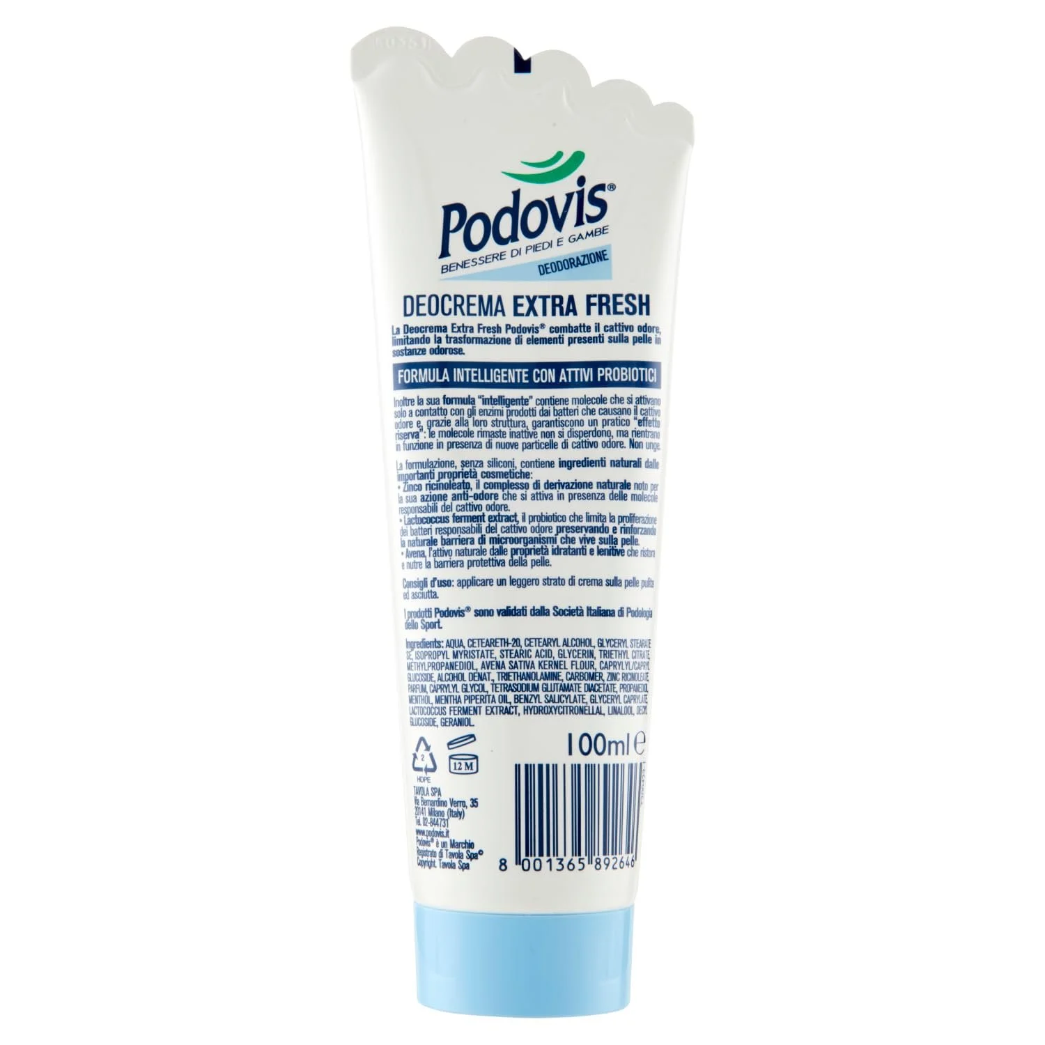 Део-крем для ног PODOVIS Deocrema 48h 100 мл, фото №2 Део-крем для ног PODOVIS Deocrema 48h 100 мл, фото №2