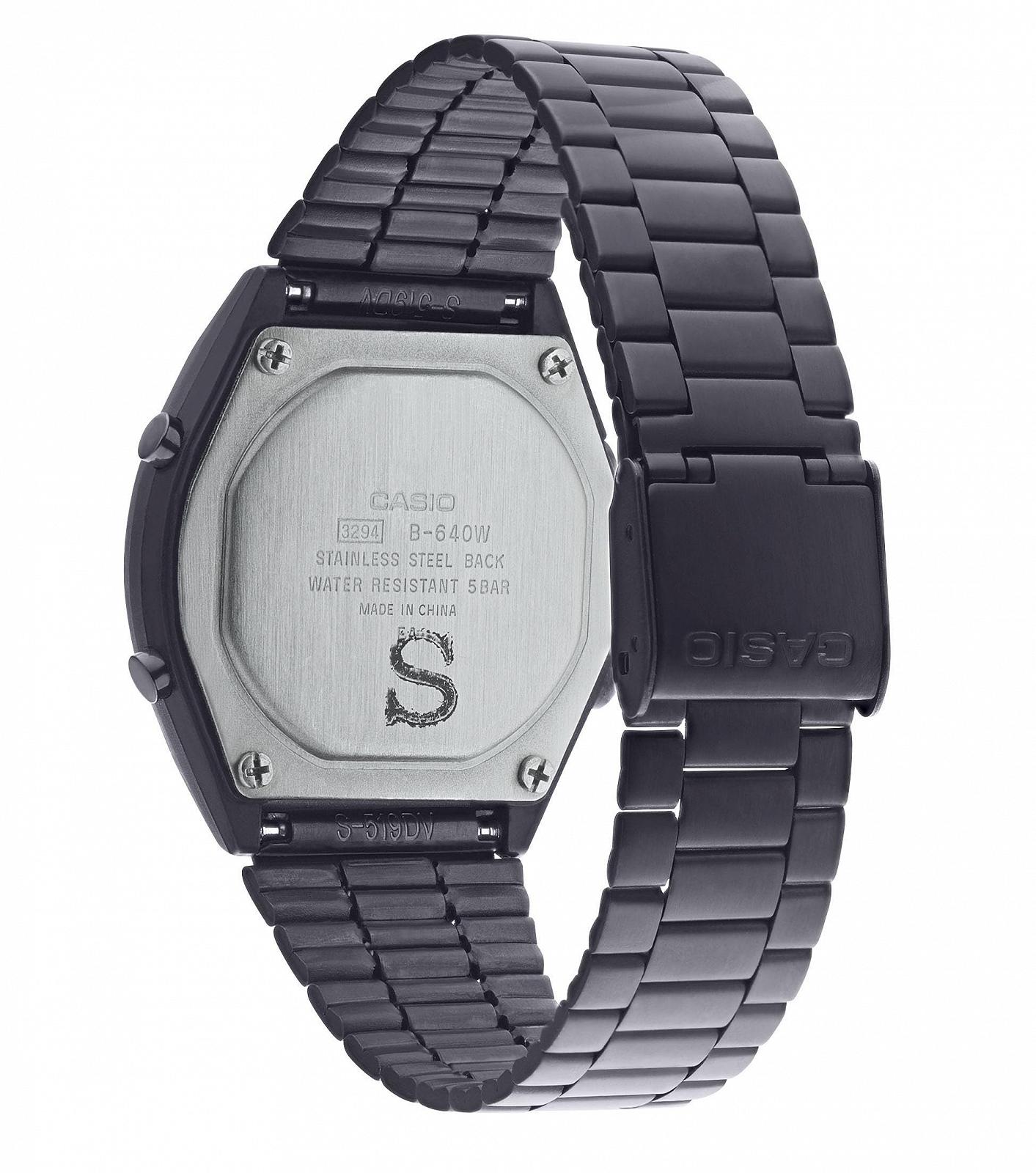 Цифрові Casio Колекція Iconic Vintage B640WB-1B Кварцові Гума 50 м Водонепроникні, Браслет, фото №3