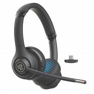 Наушники JLab Go Work 2nd Gen Беспроводные с Микрофоном - 55+ Часов Воспроизведения Bluetooth или USB-C Донгл Компьютерные Наушники, Мультипоинт Подключение к Компьютеру и Мобильному - Накладные Проводные или Беспроводные Офисные Наушники для Ноутбуков - Фото 1