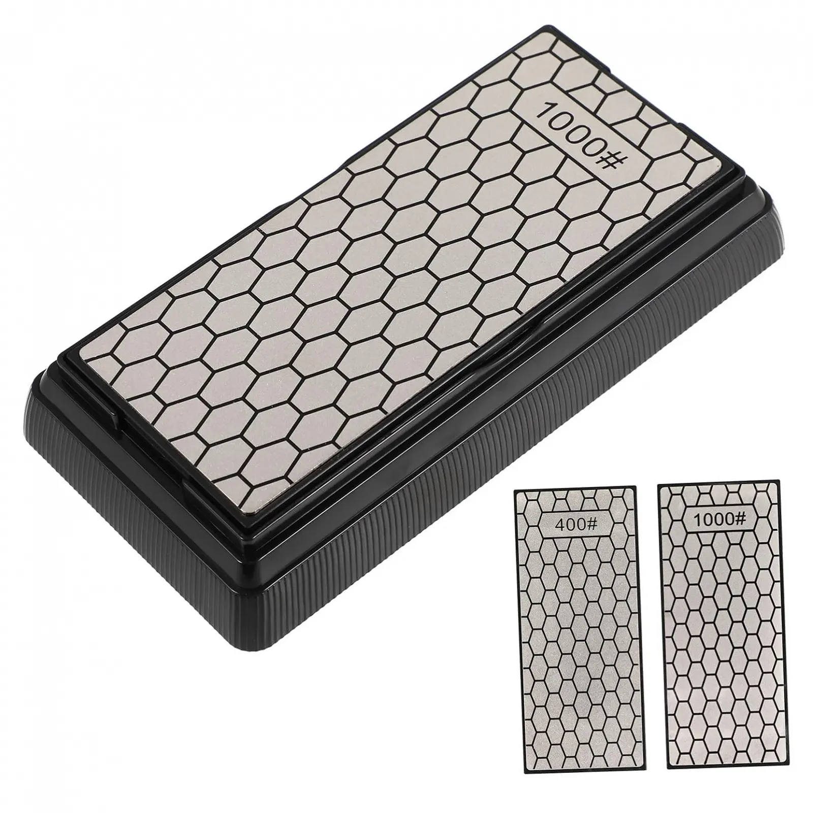 Алмазне точило для ножів Double-Sided 400/1000 Grit з підставкою, фото №1